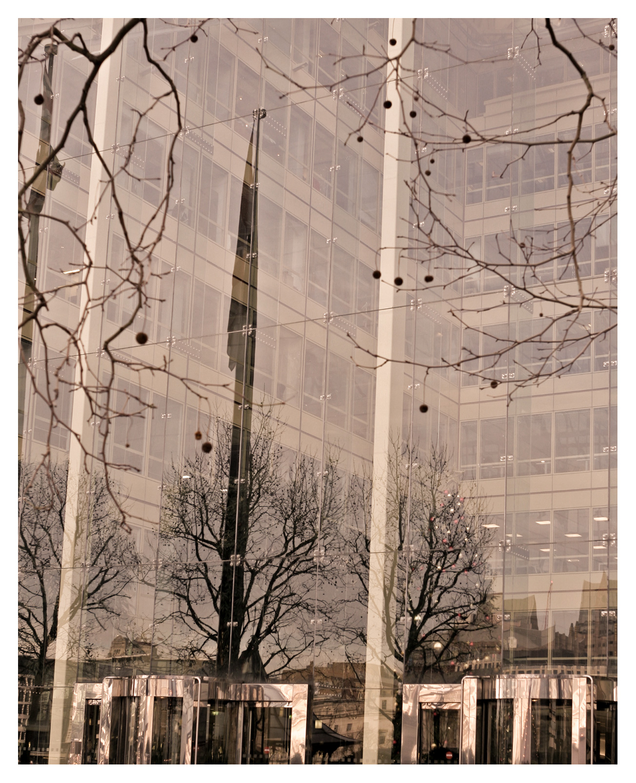 London Architecture, riverside view of the glass front, The Cottons Centre, Tooley Street, London Bridge, South Bank